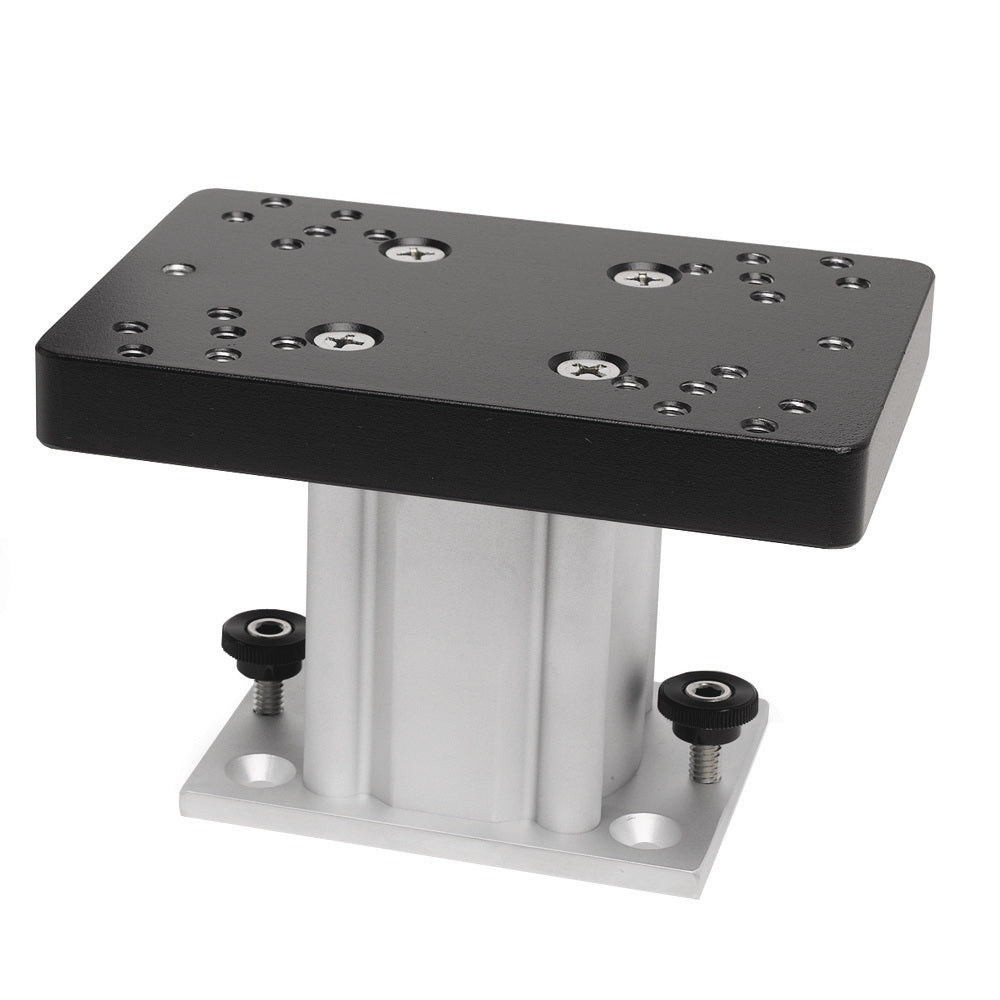 Cannon 4-inch aluminum fixed base downrigger pedestal for surface or track mounting