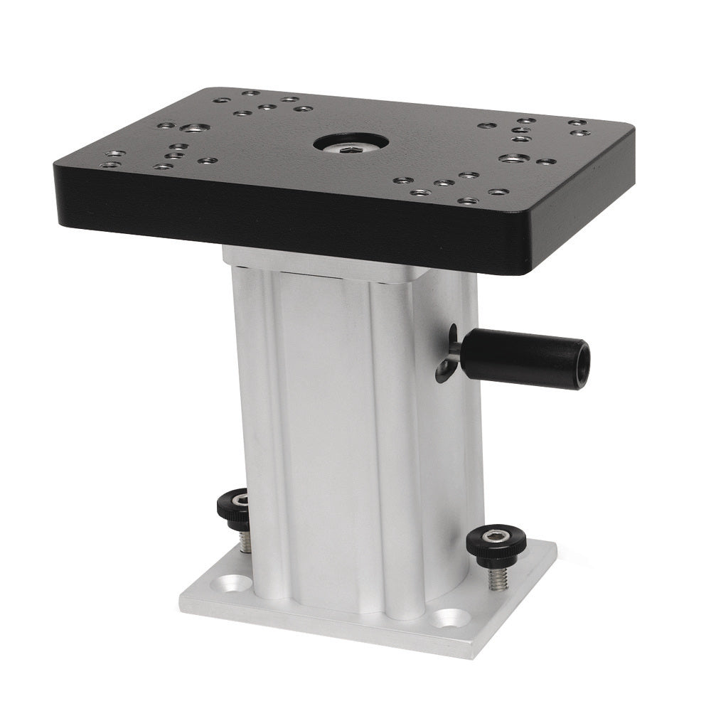 Cannon 6-inch aluminum swivel base downrigger pedestal with 360-degree rotation and 16 locking points