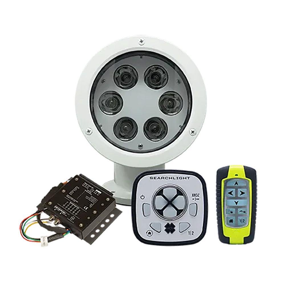 ACR RCL-50 LED White Searchlight with URP-103 Point Pad, URC-104 Master Controller, and URH-103 Wireless Handheld Remote
