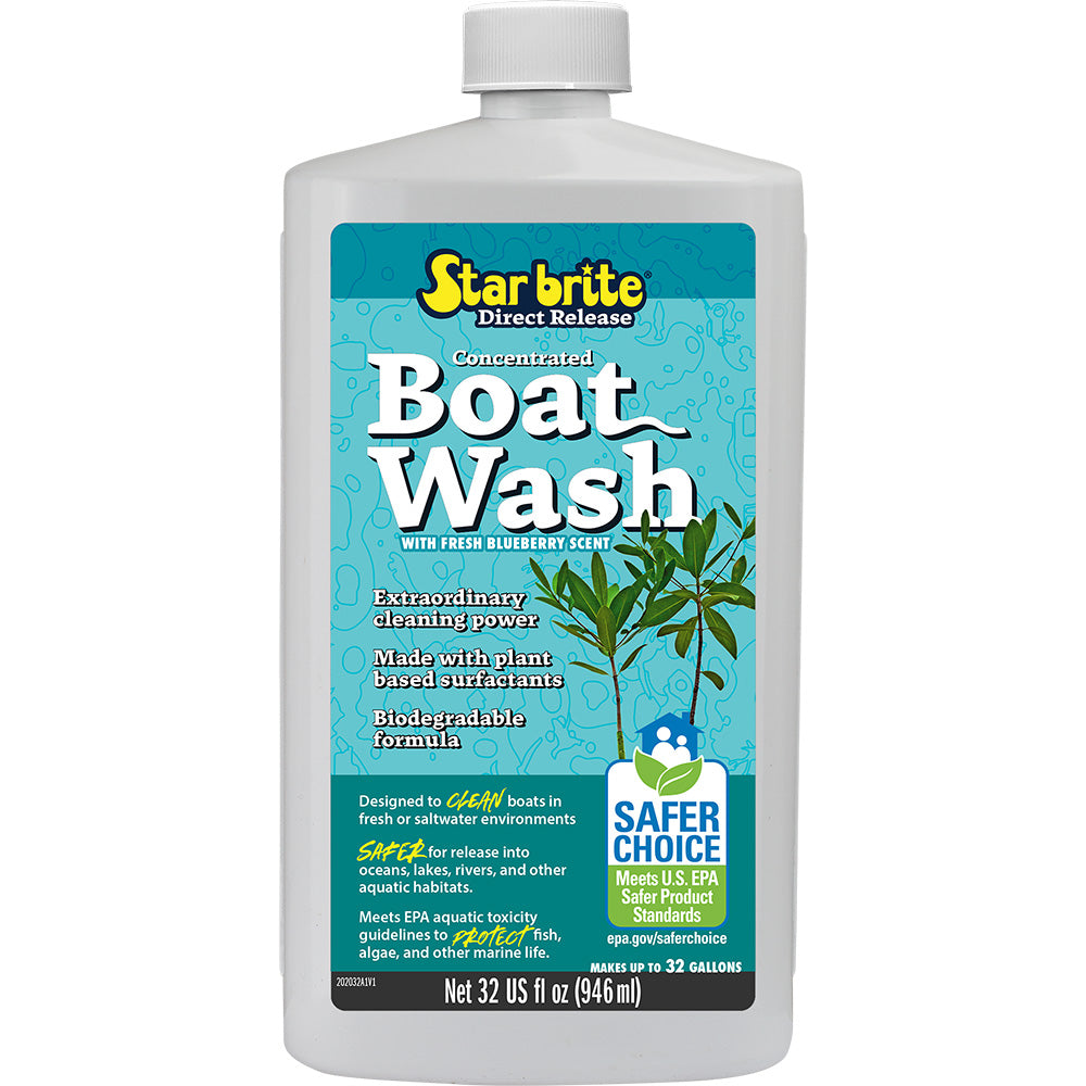 Star brite Direct Release Concentrated Boat Wash 32 oz bottle with blueberry scent