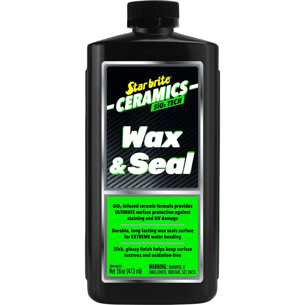 Star brite Ceramics Wax & Seal Green Apple Scent 16 oz SiO2 ceramic protective wax for fiberglass and painted surfaces
