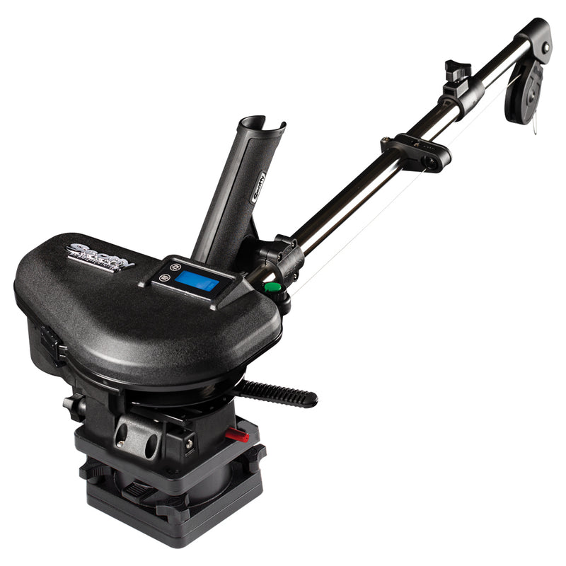 Scotty 2106 HP Depthpower Electric Downrigger with 60-inch telescoping stainless steel boom and swivel pedestal base