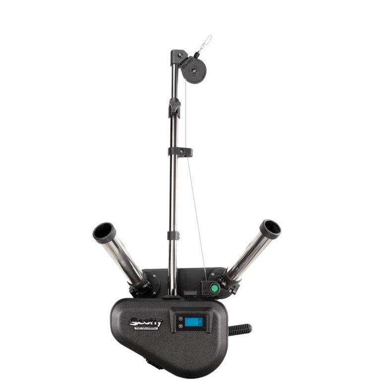 Scotty 2116 HP Depthpower Electric Downrigger 60" SS Telescoping Boom w/Swivel Base - Dual Rod Holder