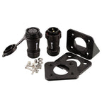 Scotty 2121 marine grade 12V 30A plug and socket with flush mount bracket and watertight cap