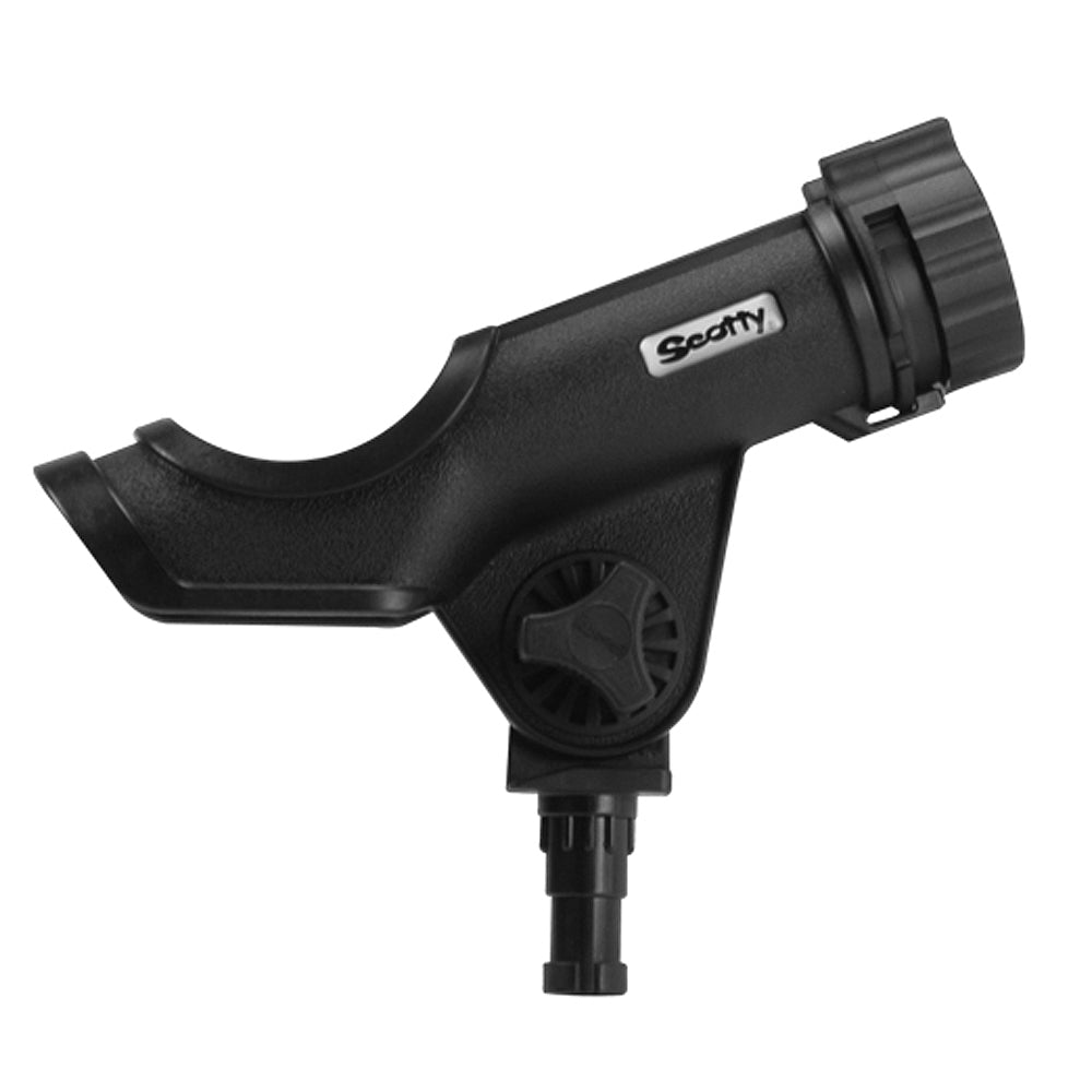 Scotty Powerlock open-style rod holder in black without mount, fibre-reinforced nylon with front locking ring