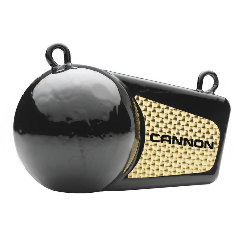 Cannon 6lb Flash Weight with prism design, black vinyl coating, and keel for downrigger use