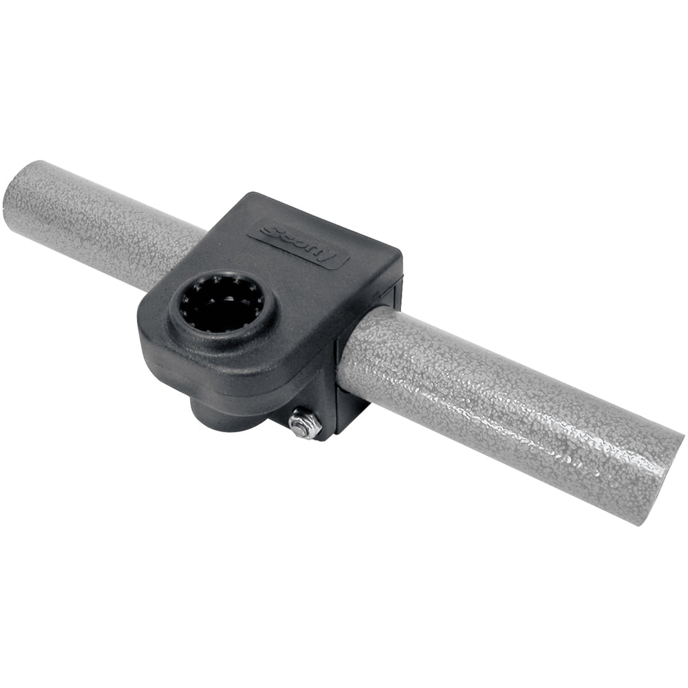 Scotty 245 1-1/4 inch round rail mount with stainless steel fasteners for pontoon boats