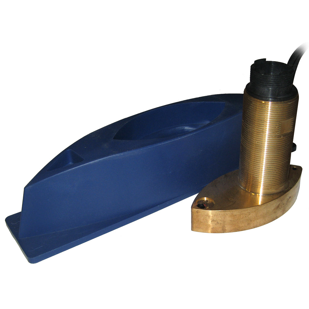 SI-TEX 496/50/200ST bronze thru-hull triducer with fairing block for ES502 fishfinder