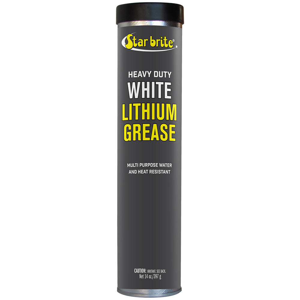 Star brite Heavy-Duty White Lithium Grease 14 oz cartridge for marine and automotive use