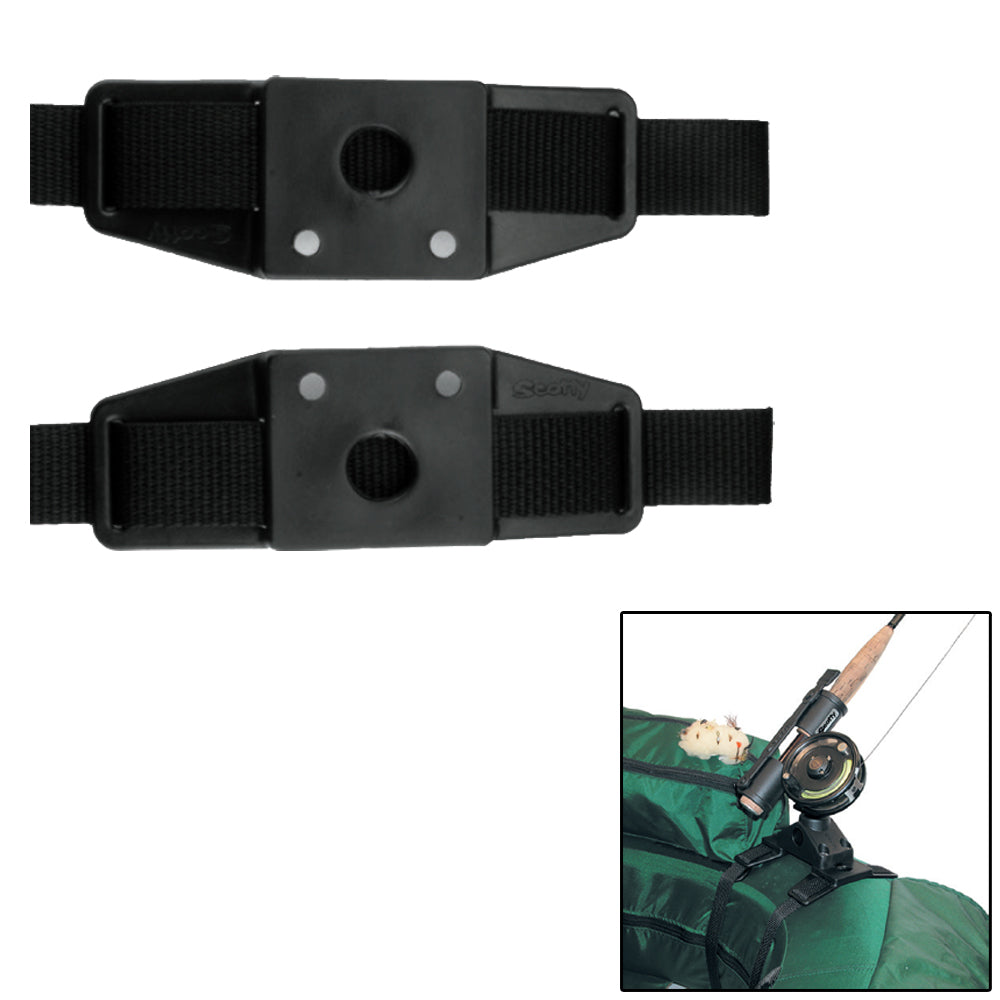 Scotty 266 Float Tube Adapter with mounting straps and brackets for No. 241 Side and Deck Mount
