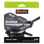 Scotty Premium Power Braid 200lb Test 400ft Black Microfilament Downrigger Line with Terminal Fastening Kit