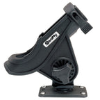 Scotty 281 Baitcaster Spinning Rod Holder with 244 Flush Deck Mount in Black