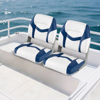 2-Pack Boat Seats with Fixing Bolts and Hinges