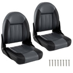 Folding High Back Boat Chairs with Sponge Padding - 2 Pack