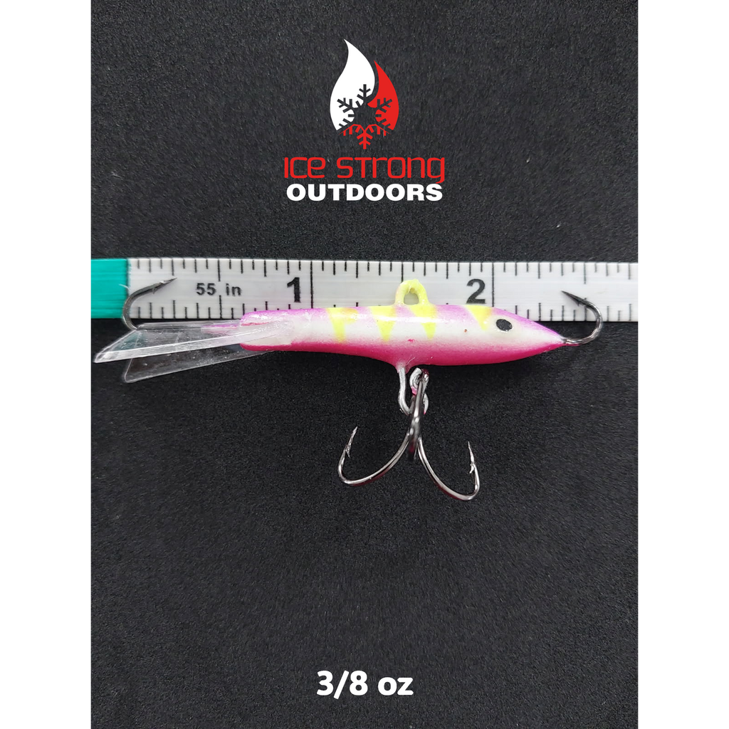 Ice Strong Outdoors - Glow Custom Bay Jiggers -  3/8 oz and 1/2 oz