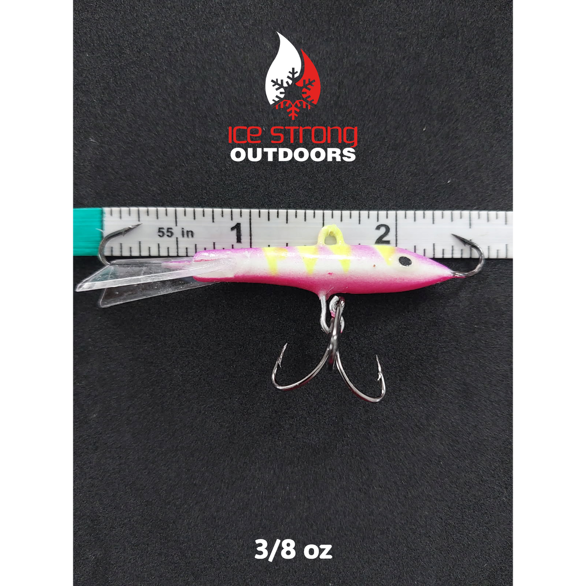 Ice Strong Outdoors - Glow Custom Bay Jiggers -  3/8 oz and 1/2 oz