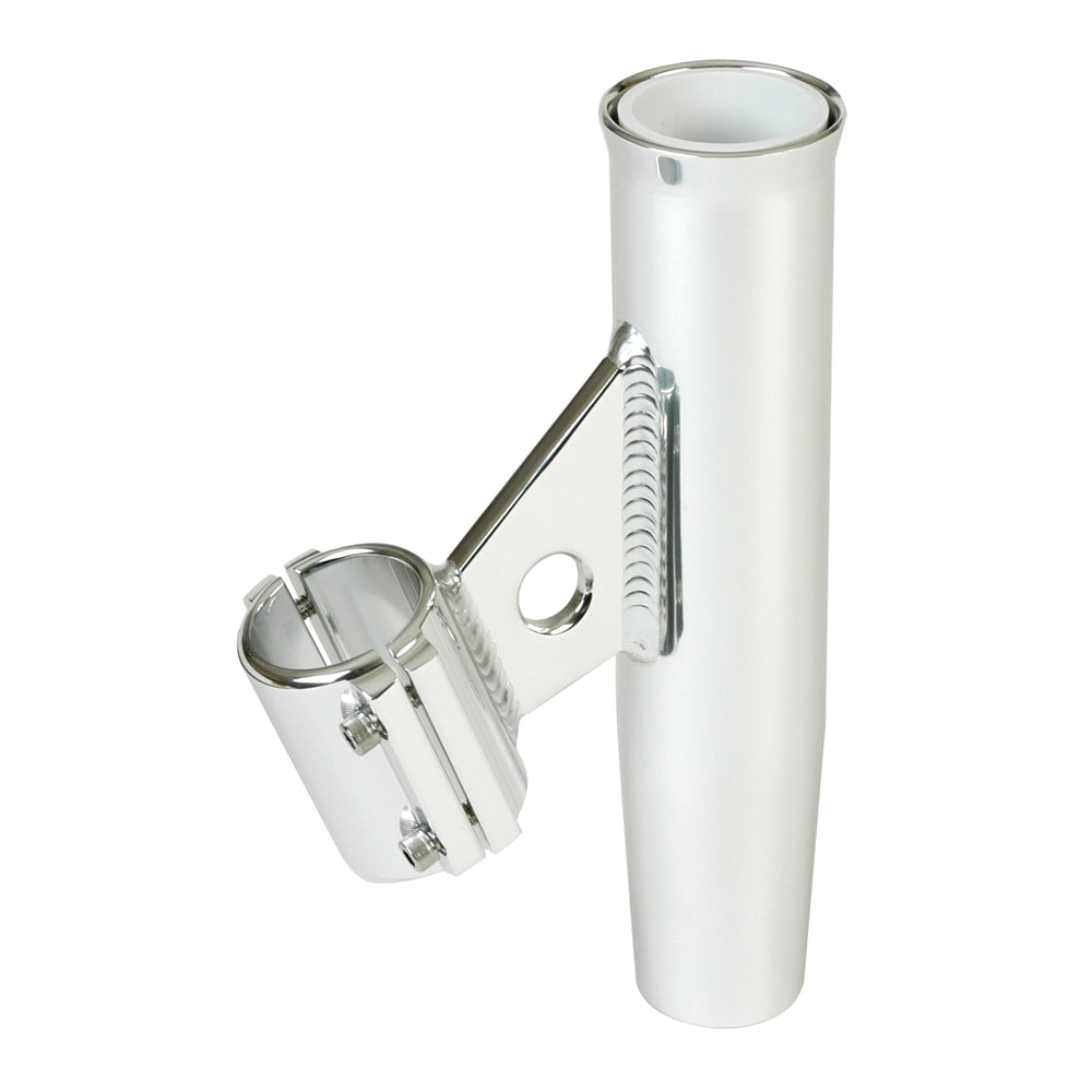 Lee's Tackle Lee's Clamp - On Rod Holder - Silver Aluminum - Vertical Mount - Fits 1. O.D. Pipe