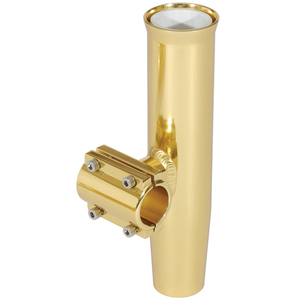 Lee's Tackle Lee's Clamp - On Rod Holder - Gold Aluminum - Horizontal Mount - Fits 1. O.D. Pipe
