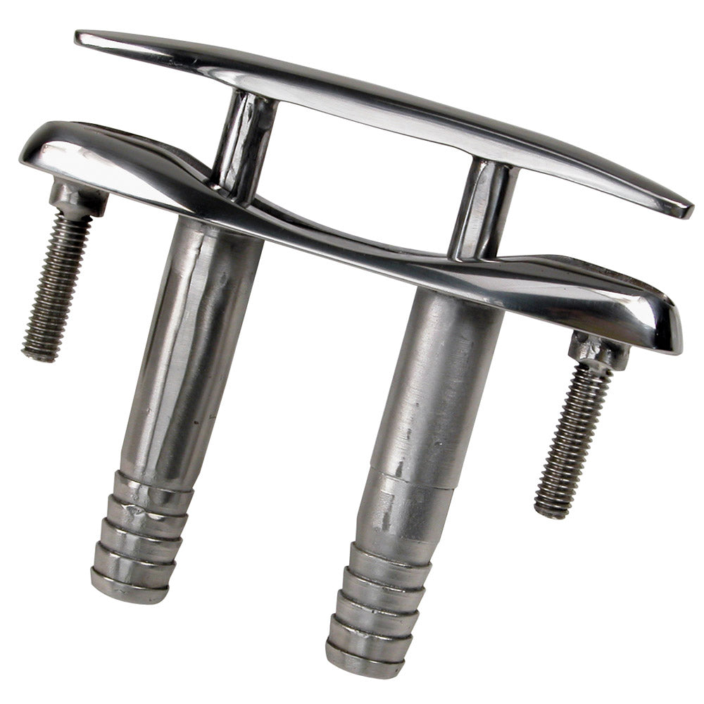 Whitecap 6-inch E-Z Push-Up 316 stainless steel boat cleat, 6.5 inch overall length