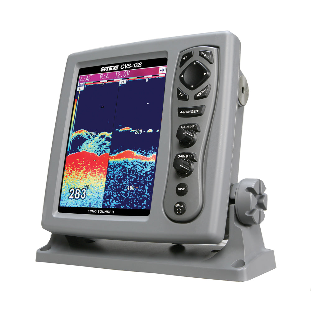SI-TEX CVS-128 8.4 inch digital color fishfinder display unit with hard cover and mounting bracket