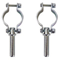 Whitecap zinc-plated steel clamp-on oarlocks with 1-1/2 to 1-3/4 inch horn inside diameter