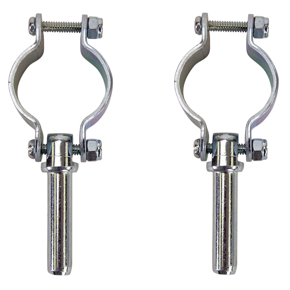 Whitecap zinc-plated steel clamp-on oarlocks with 1-1/2 to 1-3/4 inch horn inside diameter