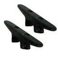 Whitecap 6-inch black nylon cleat pair for boat or dock