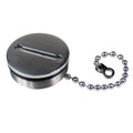 Whitecap 316 stainless steel replacement cap and chain for deck plates 6031 6032 6033 6034 6394 6395 6124B 6126S