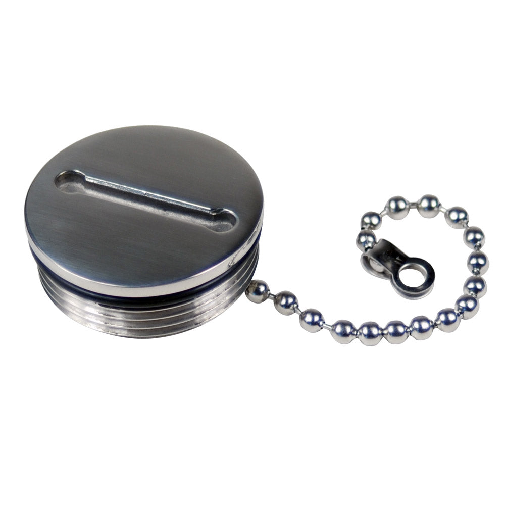 Whitecap 316 stainless steel replacement cap and chain for deck plates 6031 6032 6033 6034 6394 6395 6124B 6126S
