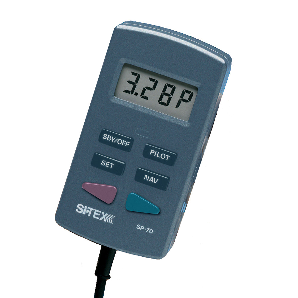 SI-TEX SP-70-7 Type S mechanical dashboard drive autopilot with built-in rudder feedback and LCD control unit