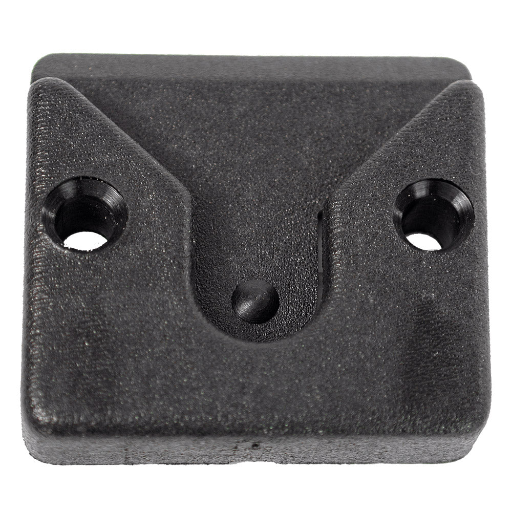 Whitecap black nylon plastic microphone clip with included #6 mounting fasteners