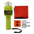 ACR ResQFlare electronic LED distress flare with daytime distress flag, USCG-certified, white strobe, IP67 waterproof