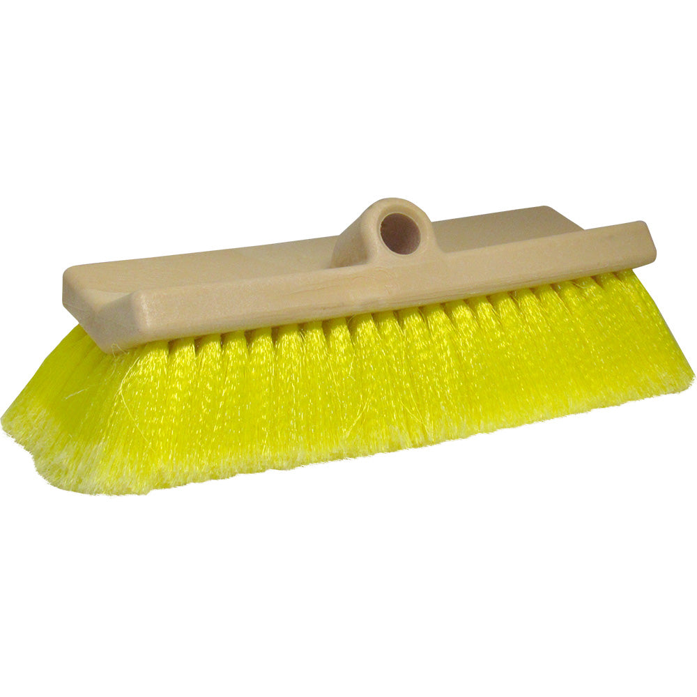 Star brite 10-inch bi-level boat brush with soft yellow Star prene bristles