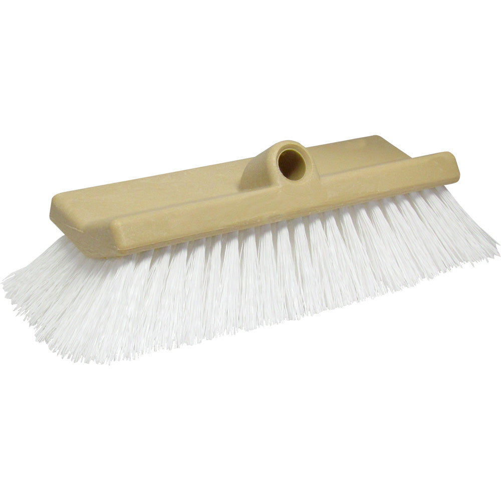 Star brite 10-inch bi-level stiff bristle white boat cleaning scrub brush