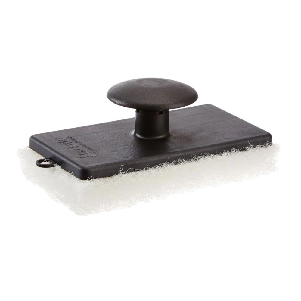 Star brite All-Purpose Fine White Scrubber Pad with removable ergonomic handle for scratch-free boat and marine surface cleaning