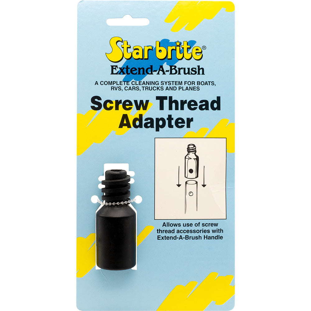 Star brite Screw Thread Adapter for Extend-A-Brush handles, glass-reinforced nylon marine tool accessory