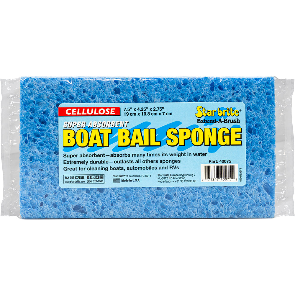 Star brite Super Absorbent Cellulose Bail Sponge XL measuring 7.5 by 4.25 by 2.75 inches