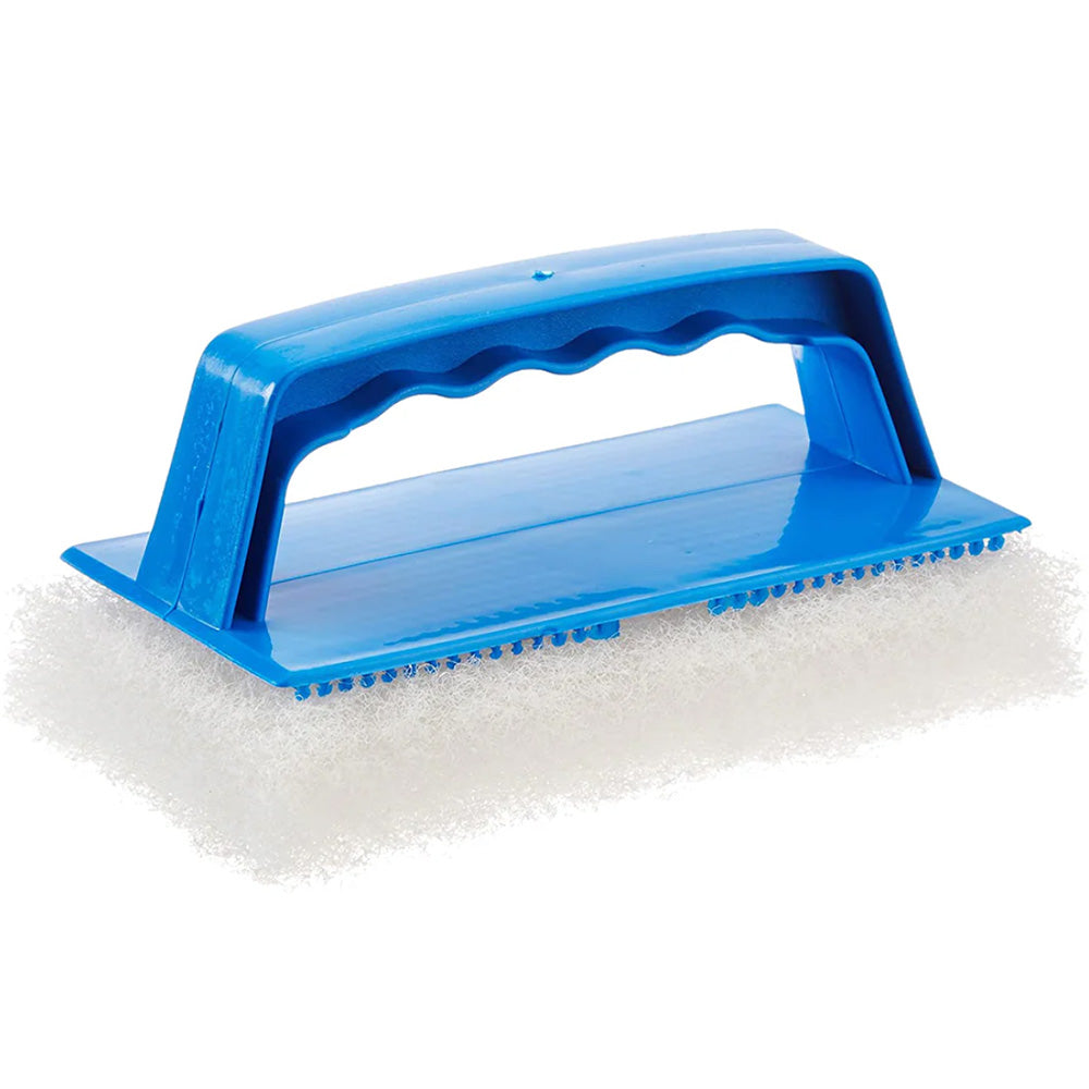 Star brite Fine White Scrub Pad with interchangeable handle for vinyl plastic and upholstery cleaning