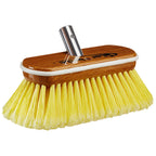 Star brite Premium 8 inch Soft Yellow Bristle Wash Brush with synthetic wood block and rubber bumper edges