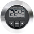 Humminbird HDR 650 in-dash digital depth sounder with black white and chrome bezel options and transom mount transducer