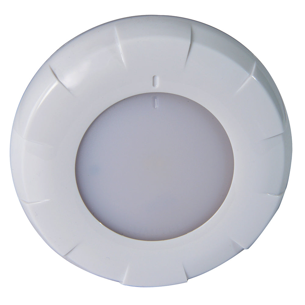 Lumitec Aurora LED dome light white finish with white red and blue dimming options