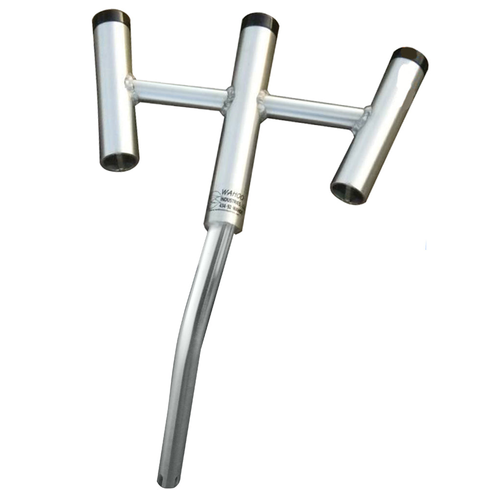Wahoo Triple Rod Holder 30-degree bent butt aluminum solid weld construction