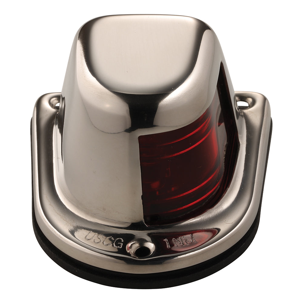 Attwood 1-Mile Deck Mount, Red Sidelight - 12V