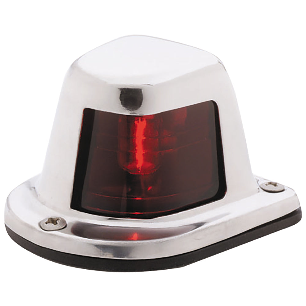 Attwood 66319R7 1-mile red port sidelight 12V stainless steel deck mount navigation light