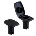 Attwood 91022-7 black oval 2-pin base for angled pole light with rubber gasket cover