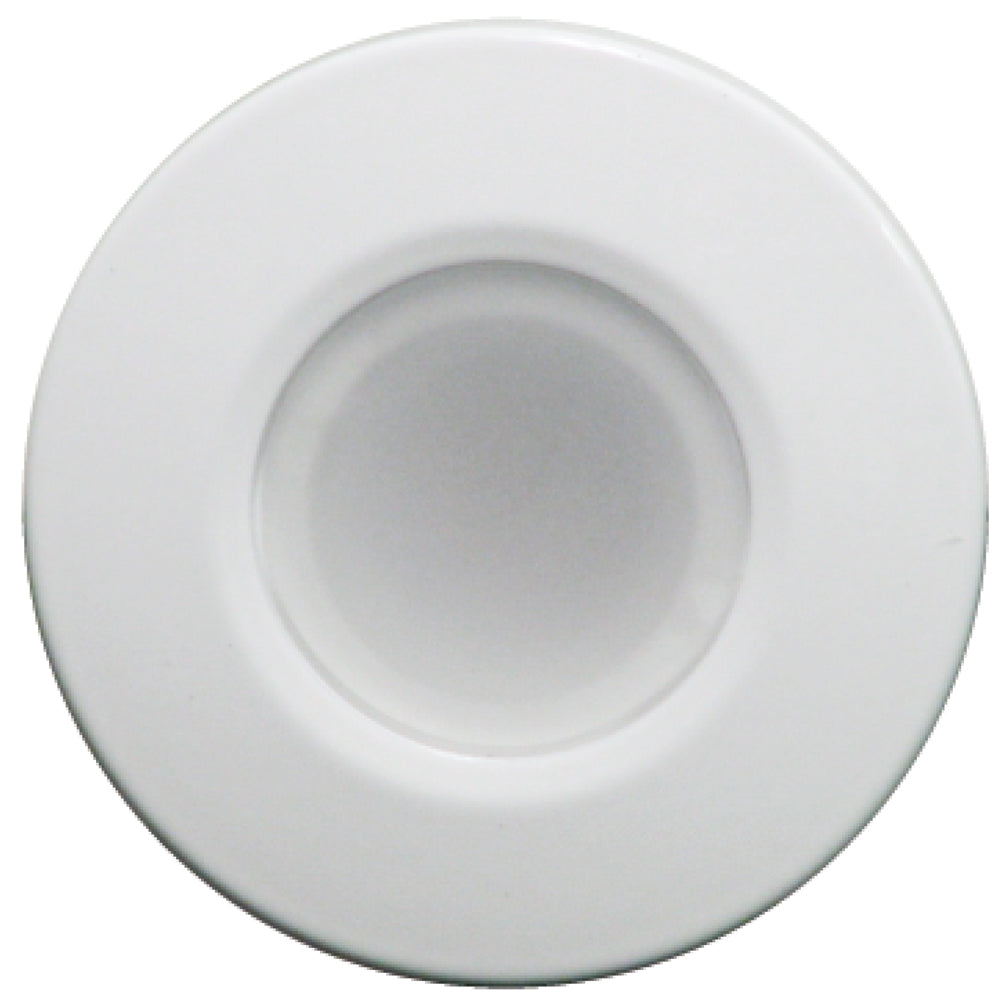 Lumitec Orbit Flush Mount Down Light white finish IP67 rated 4W LED for marine salons staterooms and helm stations