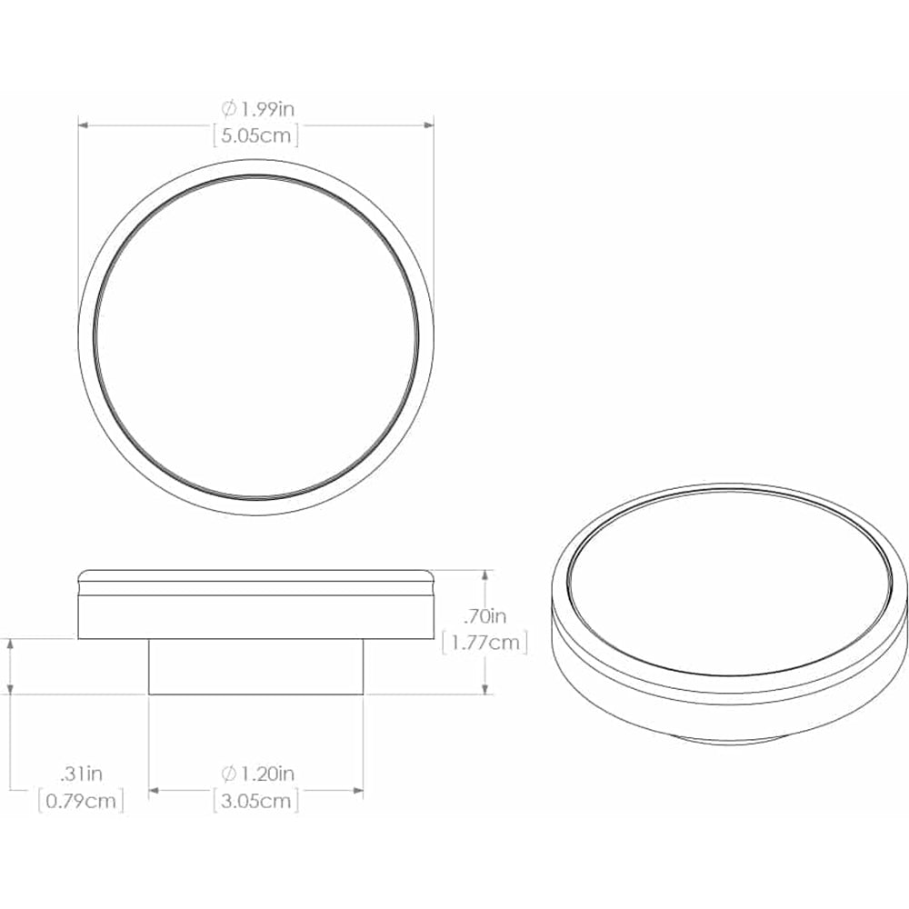Lumitec Halo - Flush Mount Down Light - White Finish - 4-Color