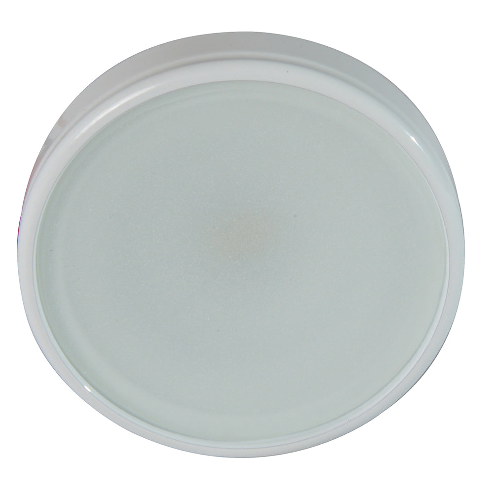Lumitec Halo flush mount down light white finish 4-color white blue red purple IP67 marine dome light