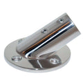 Whitecap 7/8" O.D. 30-degree round base 316 stainless steel rail fitting, 2-1/2" base diameter