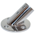 Whitecap 1-inch OD 45-degree round base 316 stainless steel rail fitting